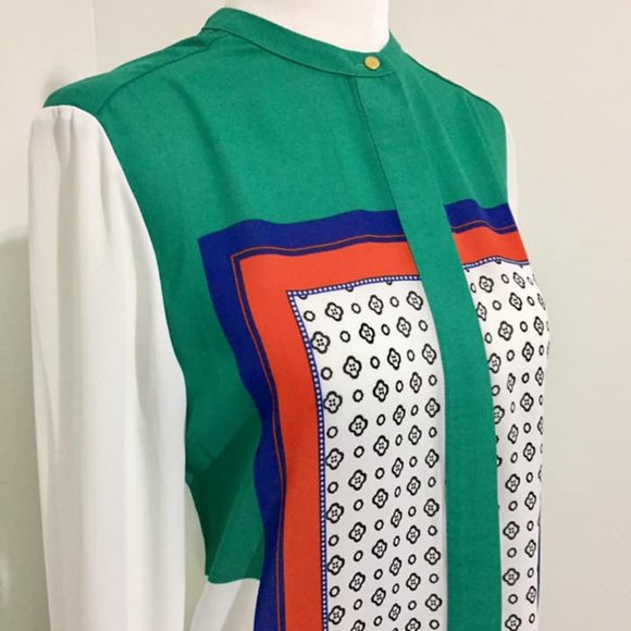 🍒5/$20🍒H&M Colourful Print Sheer Blouse - Picture 2 of 7